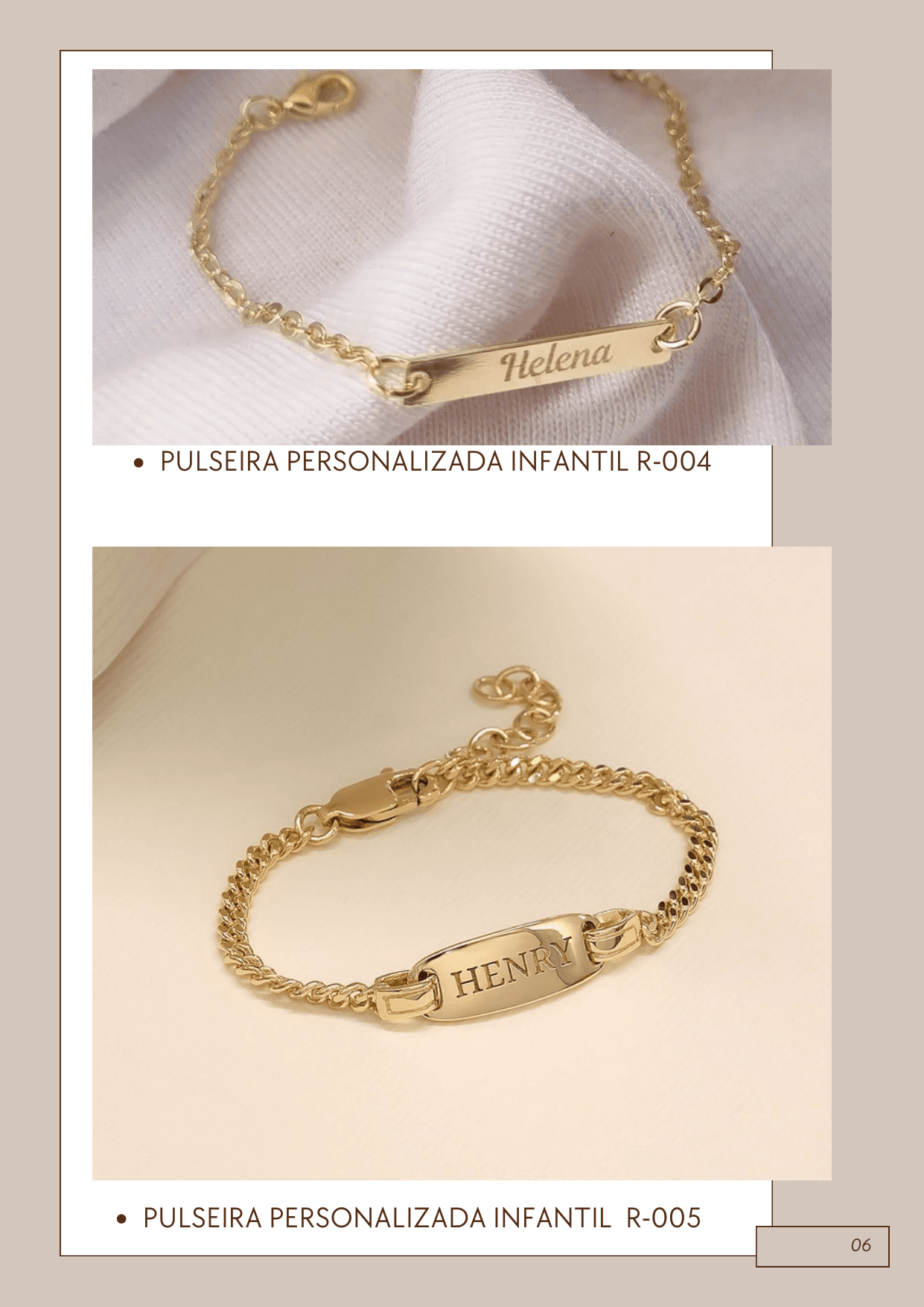Pulseira Personalizada Infantil (Ref. R-004 / R-005)