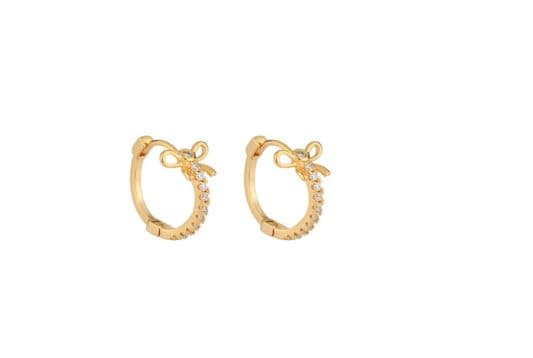 Brinco Clássico Argola Lacinho Liso — Ref. BR2340006