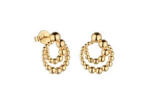 Brinco Dois Circulos De Bolinha Lisas — Ref. BR2770000