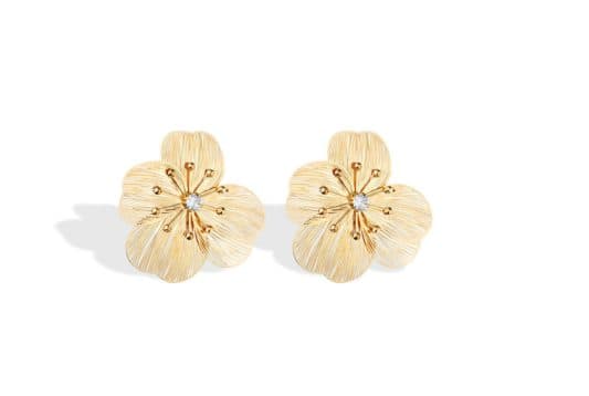 Brinco Flor Dupla — Ref. BR7600006